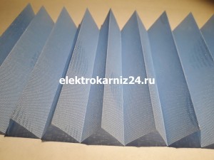 Синевато-серая ткань для штор плиссе